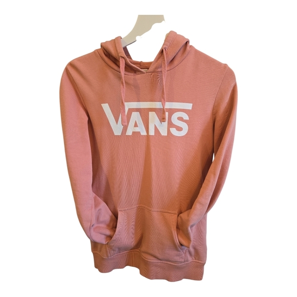 VANS Salmon Pink Drawstring Hoodie - Picture 8 of 12